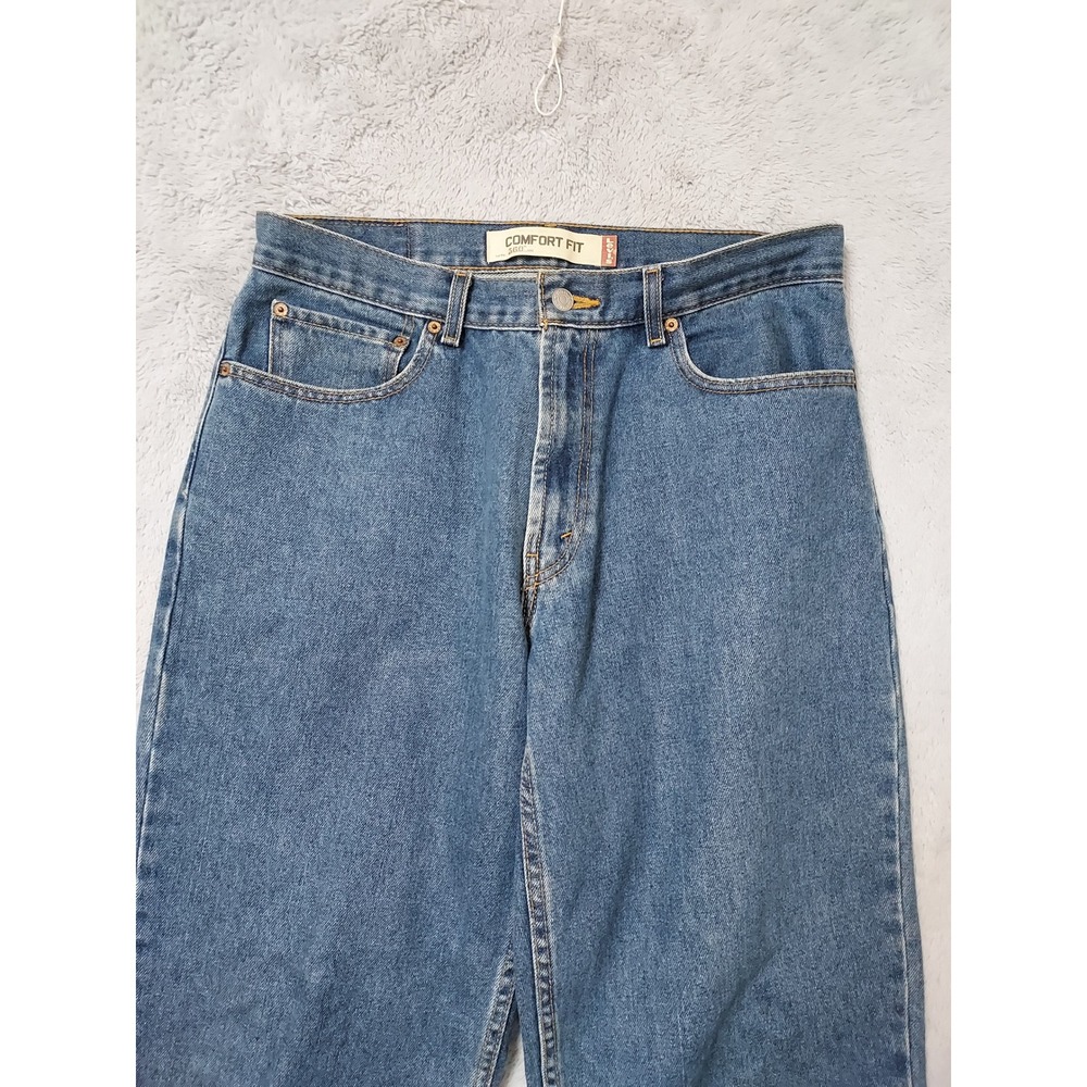 Vintage Levis 560 Jeans Mens 33x30 Y2K Comfort Fit Loose Baggy Denim Blue Skater - Picture 4 of 11
